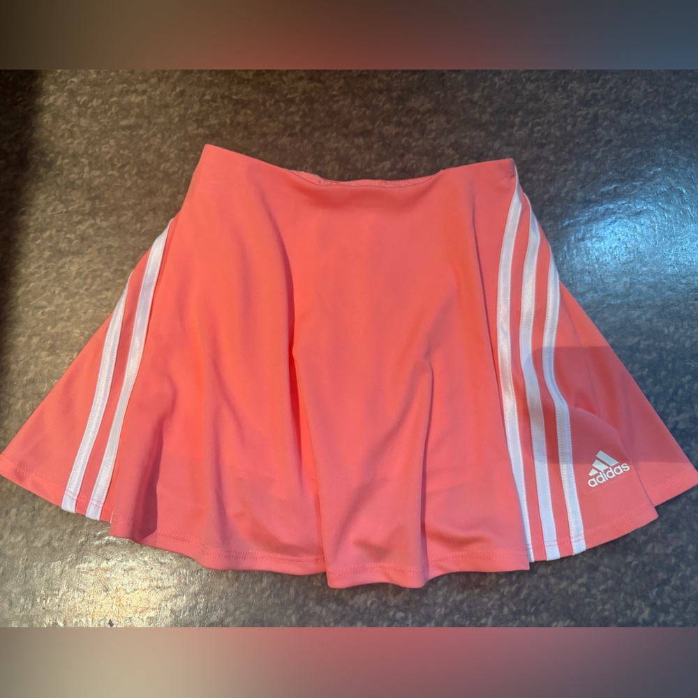 Adidas Bright Coral Skirt with White Accents